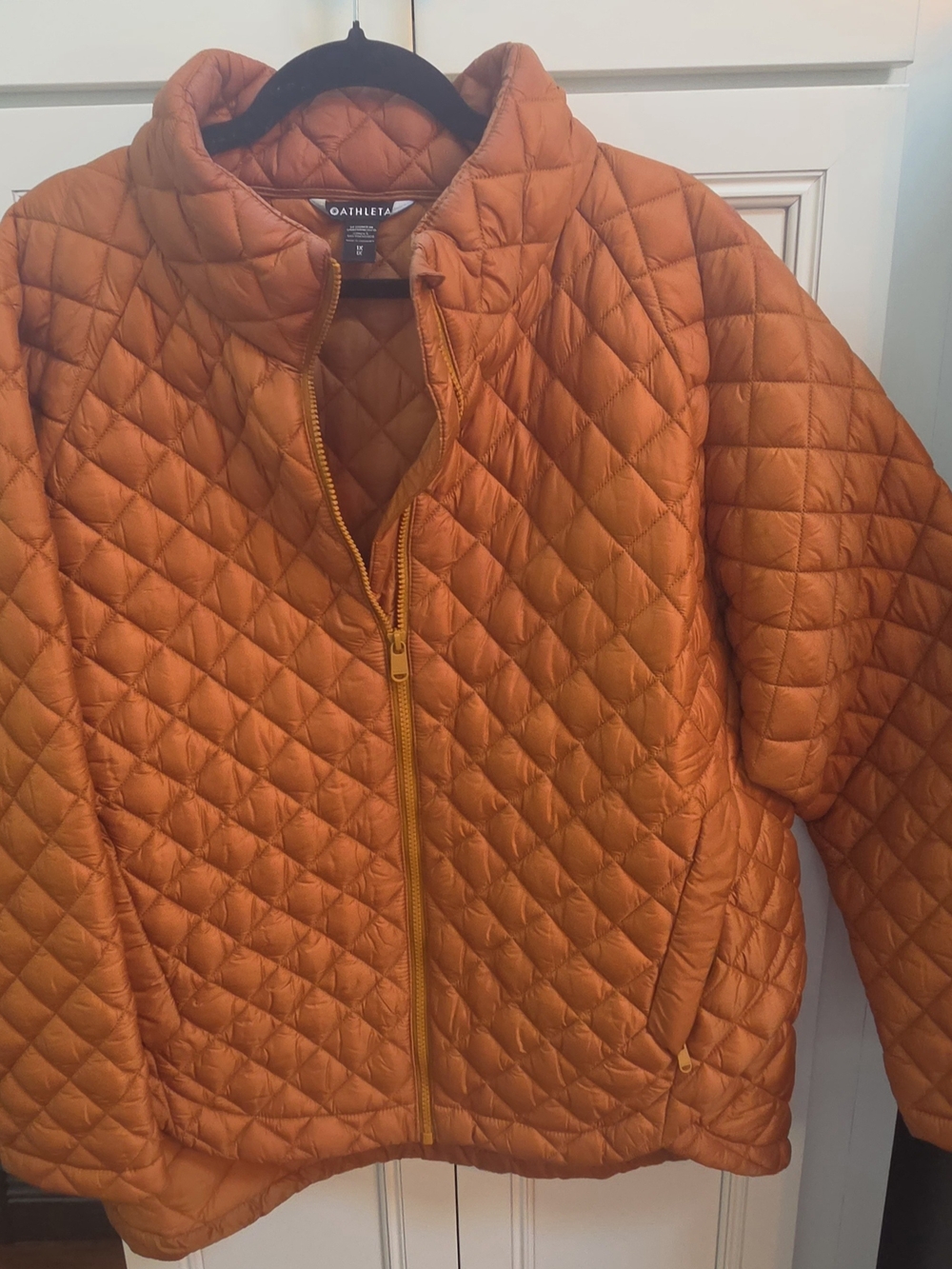 Athleta Whisper Featherless Jacket In Copper